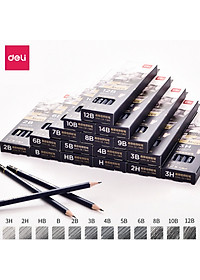 Bút Chì Phác Thảo Cao Cấp Deli Nuevo S999 | Độ Cứng Từ B - 14B, H, 2H, 3H, HB - 12 Chiếc