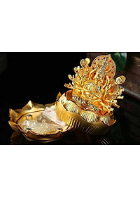 Tượng phật chuẩn đề đính đá đỏ