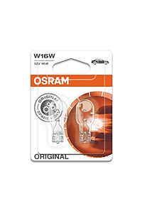Combo 2 Bóng Đèn Chân Ghim Trung 1 Tim OSRAM Original T15 W16W 12V 16W