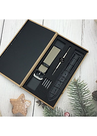 Dây Da Đồng Hồ Size 18mm 20mm 22mm Da Bò [Tặng Hộp Gỗ + Phụ Kiện]