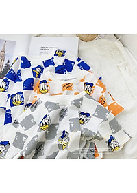 Áo thun họa tiết con vịt cho bé trai phong cách Hàn Quốc size 20-65kg chất cotton mềm mịn mát