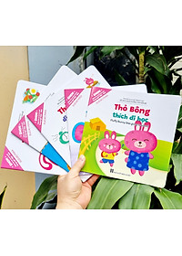 Full Combo (bộ 5 cuốn) Ehon Kỹ Năng Sống Thỏ Bông - Âm Thanh - Nhận Biết (Tặng Vòng Dâu Tằm May Mắn Cho Bé)