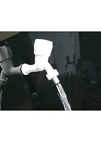 Bộ 3 vòi hồ tay núm tròn nhựa PP trắng, thân ngắn, ren 21-27mm Eurolife EL-HN05 (Trắng) (3 cái)