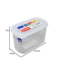 Combo 04 hộp nhựa cao cấp bảo quản thực phẩm Nakaya hình chữ nhật (Full size) - Nội địa Nhật Bản