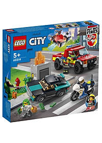 LEGO City 60319 Xe cứu hỏa & cảnh sát truy bắt tội phạm (295 chi tiết)