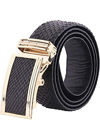 Thắt Lưng Nam Da Trăn Bản Lớn Huy Hoàng HT4312 - Đen