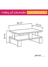 Bàn sofa hiện đại kiểu dáng nhỏ gọn SMLIFE Coco