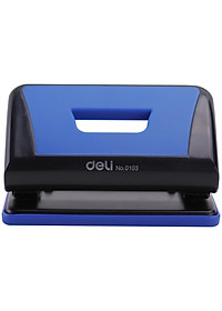 Máy Đục Lỗ 10 Tờ Deli, Xanh Dương, Đỏ, Ghi Xám - 1 Cái E0103