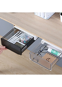 Ngăn Kéo Nhựa Nhỏ Mini, Khay Đựng Bút Gắn, Hộp ngăn kéo Treo Dưới Bàn Làm Việc Giúp Cất Giữ Gọn Gàng Bàn Làm Việc (Giao Màu Ngẫu Nhiên)