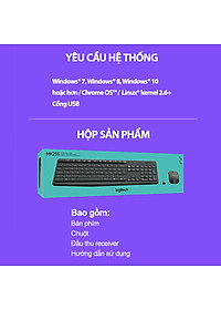 Bộ Bàn Phím Và Chuột Không Dây Logitech MK235 - Hàng chính hãng