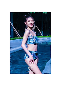 Bộ đồ bikini nữ LMcation - Áo bikini thể thao LMcation Mira & Quần bơi lưng cao LMcation Anita - Vườn đêm