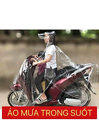 Áo Mưa Một Người Trong Suốt Có Nón Thời Trang, Nhựa EVA Sử Dụng Nhiều Lần MÀU VÀNG