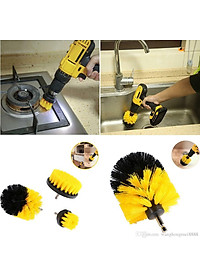 Combo 3 Đầu Bàn Chải Lắp Máy Khoan Cầm Tay Vệ Sinh Nhà Cửa Nội Thất