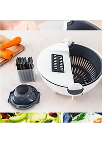 Bộ Nạo Rau Củ Đa Năng Kèm Rổ Đựng và Chậu 9 in 1, Bào Củ Quả Tiện Lợi Kiểu Dáng Sang Trọng - hàng loại 1 - Chính Hãng MINIIN