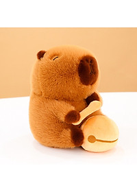 Thú nhồi bông capybara gõ mõ ngộ nghĩnh - Size 35cm - Quà tặng gấu bông chuột lang nước dành cho người cần tịnh tâm.