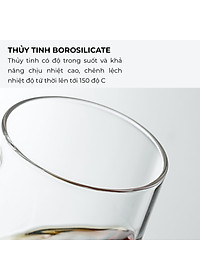 Ly thủy tinh uống trà cà phê 360ml CAFE DE KONA