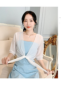 [ĐẸP & RẺ VÔ ĐỊCH] Áo khoác voan cột tà 01 chất vải đẹp, mềm mại, thoáng mát, khoác nhẹ bên ngoài, thanh lịch C134