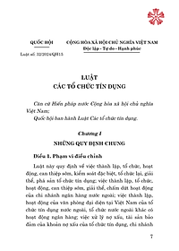 Luật các tổ chức tín dụng (bản in 2024)