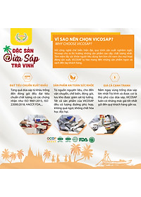 Kẹo dừa sáp VICOSAP mật hoa dừa không đường đồ ăn vặt healthy kẹo mềm dẻo đặc sản Trà Vinh hộp 180g