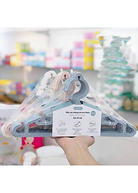 Set 10 chiếc móc áo mỏng trẻ em Hara 185 hàng cao cấp - giao màu ngẫu nhiên