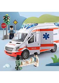 TOYSTAR - 666-10P Mô hình Xe cứu thương thành phố (nhỏ) tỉ lệ 1:14, Xe ô tô đồ chơi cho bé