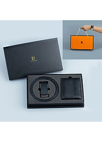 Combo ví thắt lưng nam CB101 Bụi Leather – da bò thật 100%, bảo hành 12 tháng