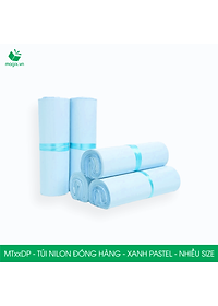 Combo 100 túi nilon gói hàng - túi niêm phong đóng hàng màu xanh pastel - NHIỀU KÍCH THƯỚC