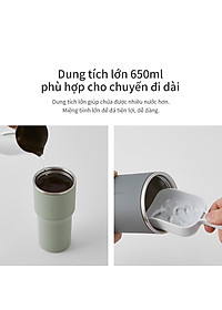 Bình giữ nhiệt LocknLock Metro Drive LHC4277S 650ml - Kèm ống hút và cọ rửa