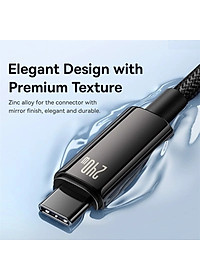 Cáp Sạc Nhanh Baseus Tungsten Gold Type-C to Type-C PD 240W Cho MacBook Samsung S23 Xiaomi iPad Huawei (Fast Charging Data Cable 5A)-Hàng chính hãng