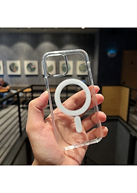 Ốp Lưng Hybrid Clear Case Trong Suốt Hỗ Trợ Sạc Từ Tính dành cho iPhone 14/ 14 Plus/ 14 Pro / 14 Pro Max- Hàng Chính Hãng