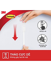 Móc dán tường đầu kim loại Command 3M vỉ 2 cái cỡ vừa chịu lực 1.3kg - Độ bền cao, bám cực chắc, tháo cực dễ 17068