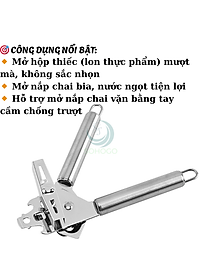 Dụng cụ khui đồ hộp thép không gỉ- Cần kẹp mở hộp đa năng tay cầm đôi