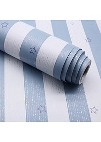 10M Giấy dán tường Trắng Xanh Ngôi sao WP0070