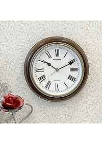 Đồng hồ treo tường Nhật Bản RHYTHM CMH723CR06, Kt 27.0 x 7.0cm, 860g, Vỏ Gỗ