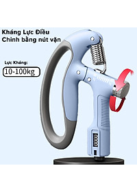 Kìm bóp tay, Kìm tập cơ tay dụng cụ tập gym tại nhà điều chỉnh lực 10-100kg có đếm số tự động D Danido