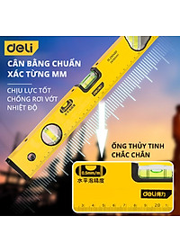 Thước Thủy Deli Cao Cấp Chính Hãng - Chất Liệu Hợp Kim Nhôm Siêu Bền, Chính Xác Tuyệt Đối, Tiện Dụng DL290230 EDL290400