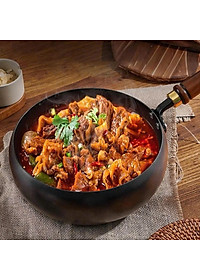 Chảo Sắt Lòng Sâu Chống Dính Phù Hợp Với Loại Bếp, Tay Cầm Cách Nhiệt Chống Bỏng, Chảo Nấu Ăn Tiện Lợi - HÀNG CHÍNH HÃNG MINIIN