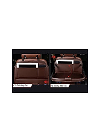 Túi treo đồ kiêm giá để đồ bằng da trên ô tô màu đen và nâu