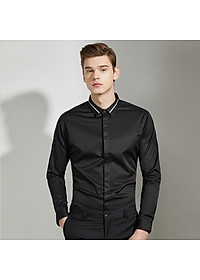 Áo sơ mi nam dài tay phối viền cổ thời trang SITAKI 