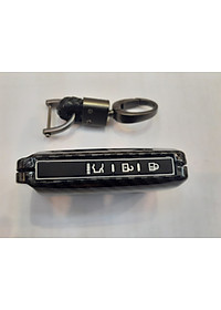 Ốp chìa khóa carbon bọc, bảo vệ chìa khóa xe Mazda 3 2020 kèm móc đeo INOX