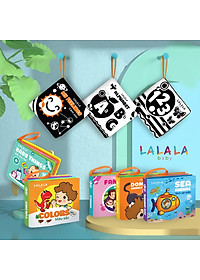 Sách vải Lalala baby kích thích thị giác cho bé sơ sinh 0 đến 12 tháng