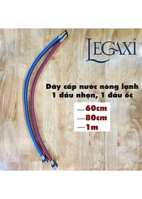 Dây cấp nước nóng lạnh, dây dẫn nước cho bồn rửa mặt, chậu rửa, lavabo, vòi sen, nhà bếp, nhà tắm dài 60-80-100cm Legaxi