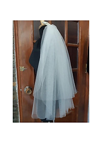 Voan phồng - lúp cô dâu đính nơ nguyên khổ vải chiều dài 90cm Giangpkc
