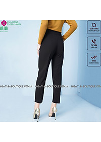Quần baggy nữ Hiền Trần BOUTIQUE cạp cao vải Vitex cao cấp quần công sở 4 cúc bấm sang trọng thanh lịch