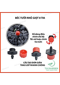 Bộ 30 béc tưới cây 8 tia nhỏ giọt kèm 25m dây và đầy đủ phụ kiện 206848