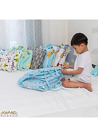Túi Nệm Chần Bông Khang Home Cho Trẻ Đi Học Kèm Gối Nằm 70x120cm