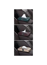 Hộp Đựng Khăn Giấy Trên ô Tô Có Đồng Hồ Và Bảng Số điện Thoại Cao Cấp (Kèm Video thực tế)