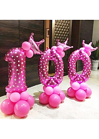 Bong bóng hình chữ số tráng nhôm kích cỡ 32 inch trang trí tiệc sinh nhật