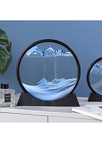 Tranh Cát 3D Chuyển Động Tranh Cát Chảy Hình Tròn Làm Quà Tặng Trang Trí Bàn Làm Việc Tinh Tế, Sang Trọng 