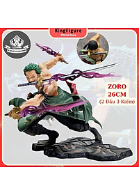 Mô Hình Zoro 3000 Thế Giới 26cm 2 Đầu 3 Kiếm Mô hình One Piece Cao Cấp, Figure Mô Hình Anmie One Piece Luffy Vua Hải Tặc